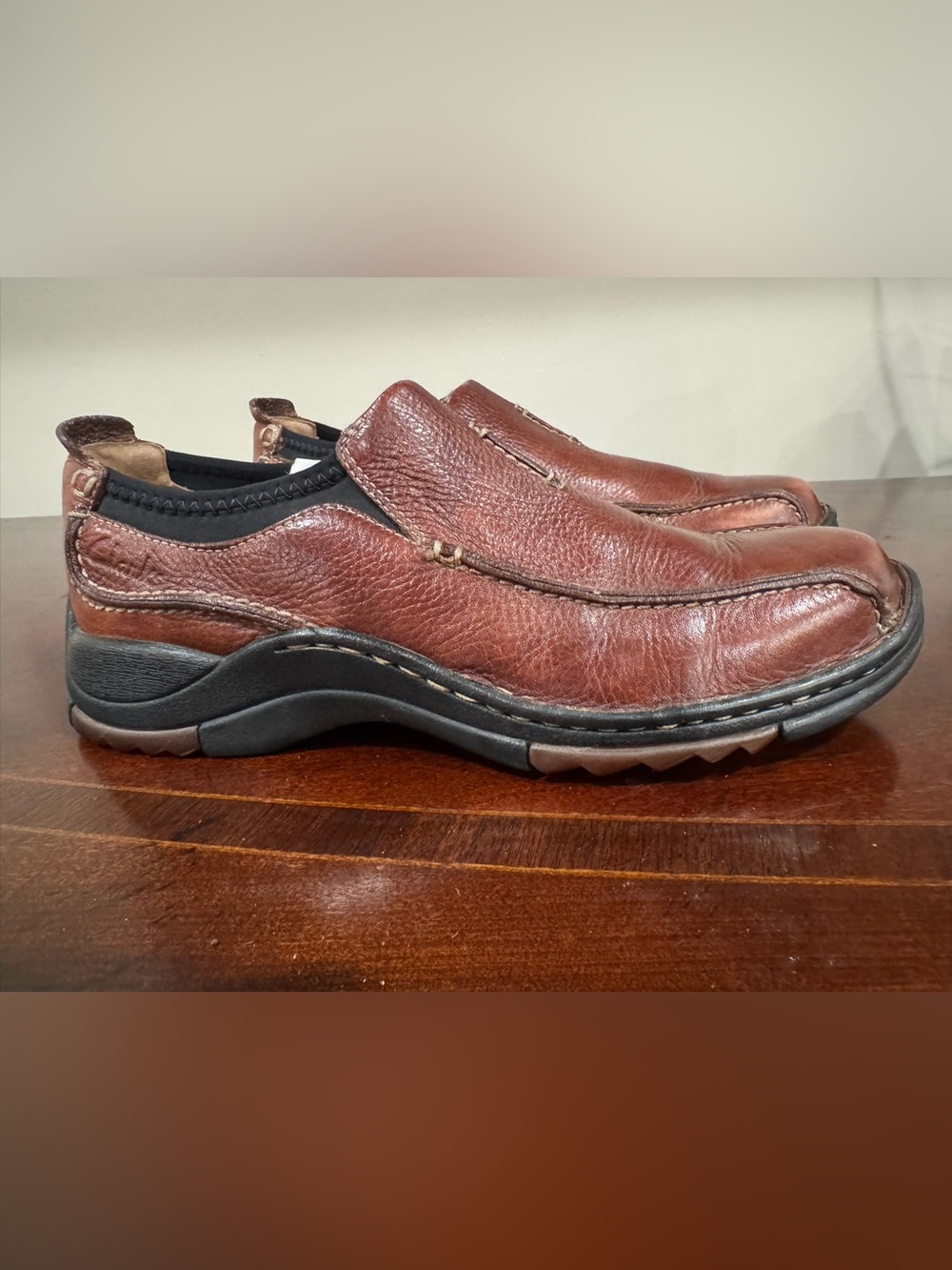 Clarks Men's Brown Leather Slip-On Casual Shoes
